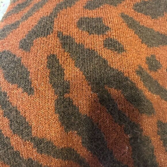 Ava & Viv Brown and Black Crew Neck Animal Print Sweater - Picture 8 of 13